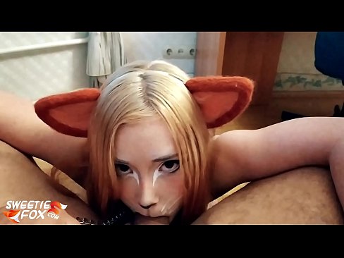 ❤️ Kitsune inomedza mboro uye nekukandira mumuromo make ❤️❌  ❤